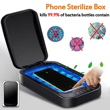 

UV Phone Sterilizer Box Mask Phones Cleaner Personal Disinfection Cabinet with Aromatherapy Esterilizador Wireless charging