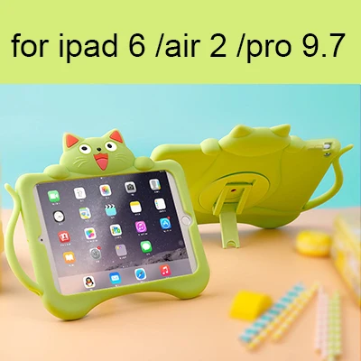 Милый 360 Вращающийся детский чехол для iPad mini 4 Air 1 2 5 6 мягкий силиконовый резиновый чехол для планшета с рисунком кота для IPad 2, 3, 4 - Цвет: G for ipad air 2