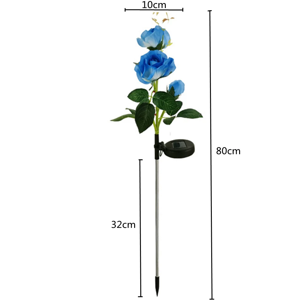 Solar-Powered LED Flower Garden Lights - Waterproof Decorative Pathway Lamps