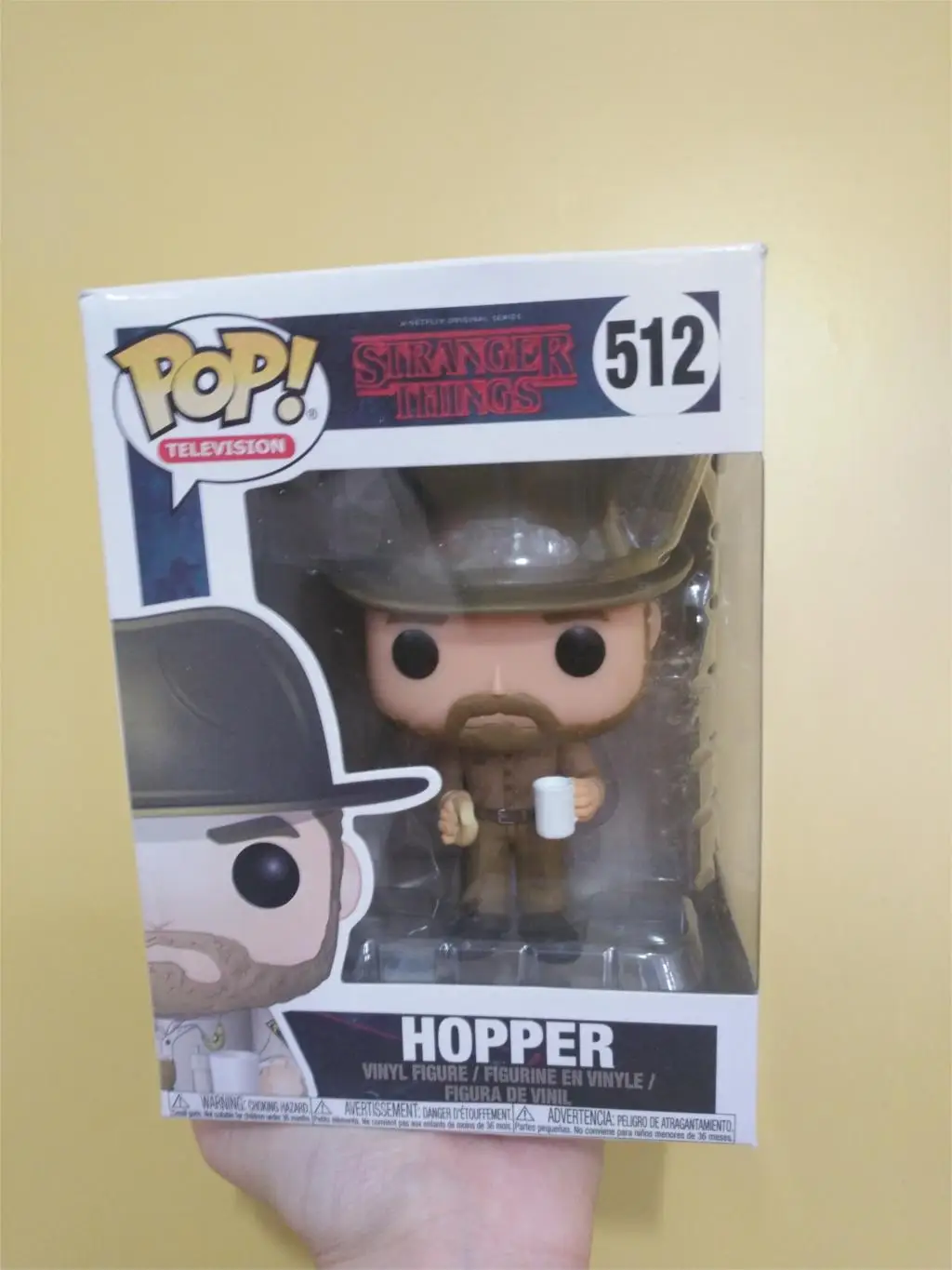 Funko Pop Stranger Things Character 10 см фигурка игрушки виниловые куклы для коллекции - Цвет: 512 hat with box