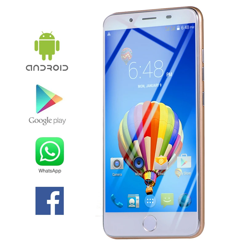 Глобальный язык разблокированный Android смартфон 5 &quotдюймов Лицо ID смарт мобильный