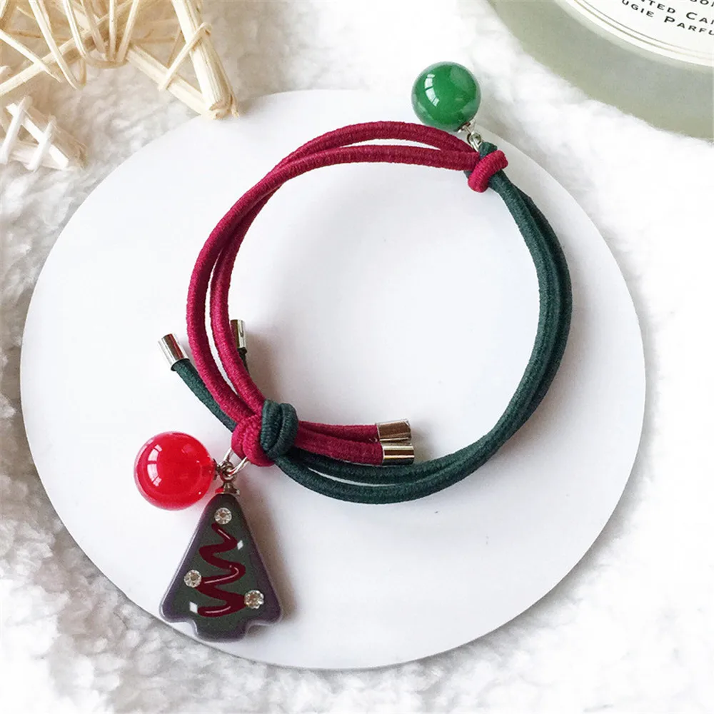3 Корейские резинки для волос милые Мультяшные рождественские детские аксессуары для волос резинка повязка на голову женские головные уборы для девочек - Цвет: 3