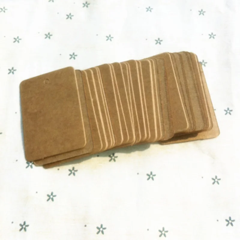 DONYAMY 50 шт. 3 5x5 см черная коричневая белая прямоугольная этикетка бумажная бирка