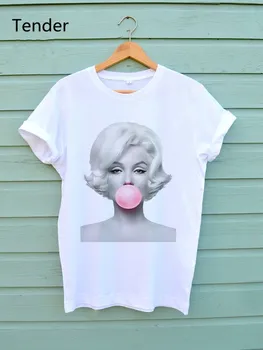 

Sexy Marilyn Monroe t shirt women corlorful temptation graphic tees women Marilyn print harajuku T-shirt gothic funny Tops