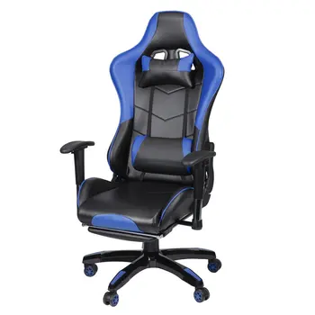 

UK 360 Degree Racing Gaming Office Chair Computer Desk Chair Adjustable Seat & Armrests Height Backrest Recline Retractable Leg