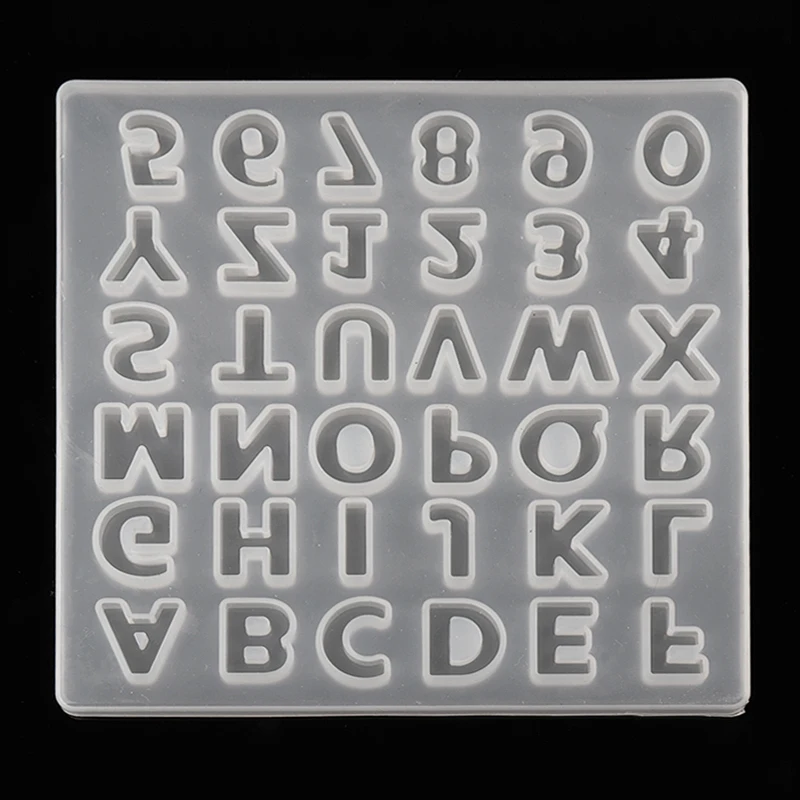 Алфавит Номер силиконовая форма для изготовления Подвески ожерелье ювелирные изделия Смола плесень шоколадный торт украшения инструменты для выпечки, сделай сам