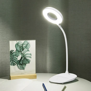 

Portable USB Rechargeable LED Folding Desk Lamp Eye Protection Touch Dimming Mobile Phone Bracket LED Light Table Lamp 3 Colors