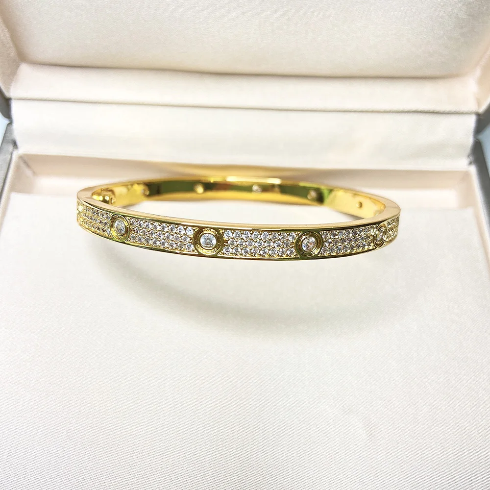 Bangle Bracelet Screw Fashion Luxury Women Men's Bracelets Inlaid Fashion Party Classic Style Couple Bracelet