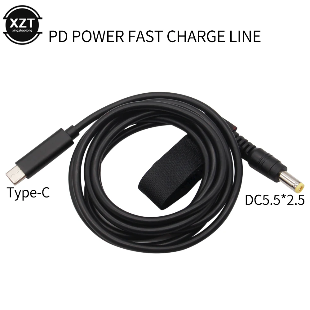 USB Type C PD Charging Cable Cord Dc Power Adapter Converter 5.5*2.5 20V 3A 65W For Lenovo Asus Dell Hp Laptop Charger