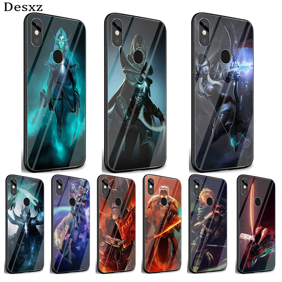 Mobile Phone Glass Case For Xiaomi Note 5 6 7 Pro F1 A1 A2 4X 5X 6X 9 Cover TPU Dota 2 Game Shell | Мобильные телефоны и