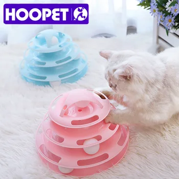 

HOOPET Four Levels Pet Cat Toy Tower Tracks Disc for Cat Interactive Amusement Plate Creative Toy Pet Cat Toy