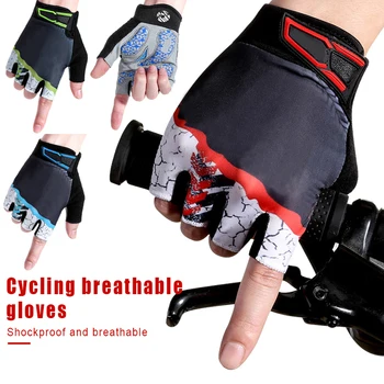 

Newest 1 Pair Gloves Half Finger Breathable Shockproof Anti-slip Cycling Sports Outdoor Promotion