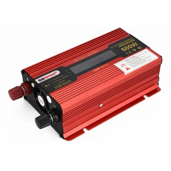 

600W Car Inverter DC 12V/24V to AC 110V/220V Voltage Converter Short Circuit Protection Auto Adapter with LCD Display