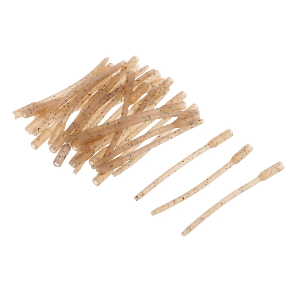 30pcs 2'' Carp Fishing Rigging Sleeves Anti-tangle Sleeves Connect Hook Sleeves Rig Accessories Carp Fishing Terminal Tackles