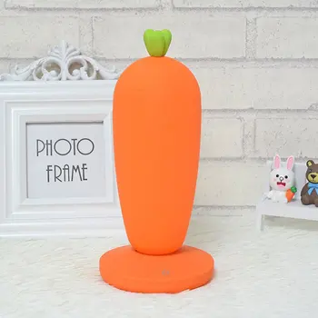 

Carrot Shape Patted Silicone Night Light Lovely LED Lamp Christmas Gift for Baby Kids Room Multicolor Touch Nightlight