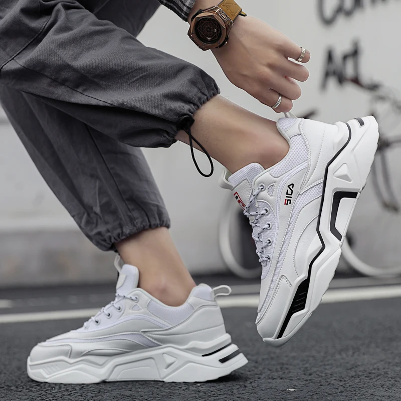 

Fashion colorful Casual shoes Young Man Street Men Leisure Shoes comfortable breathable lace-up shoes sneaker