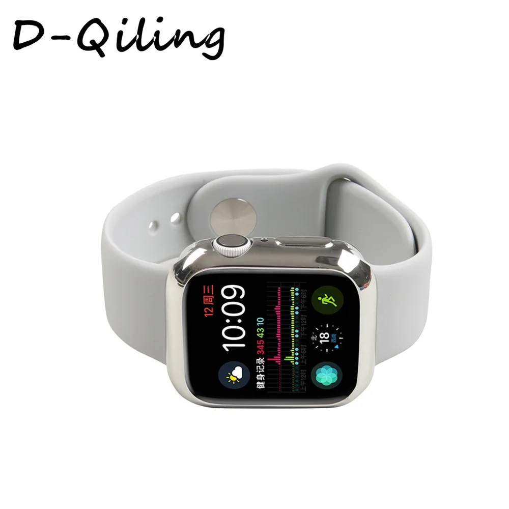 Чехол для часов Apple Watch Case5, 4, 3, 2, 1, 40 мм, 44 мм, прозрачный чехол из ТПУ, защитная пленка для экрана iWatch