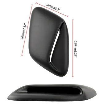 

1 Pair Vent Cover Auto Hood Scoop Cover Matte Black For Subaru Impreza GC8 STi