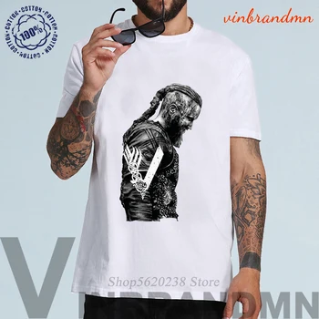 

King Ragnar Lothbrok - Vikings T-shirt King Ragnar Lothbrok Graphic Soft Cotton Clothing Vegvisir Crew Neck Short Sleeve Tee Top