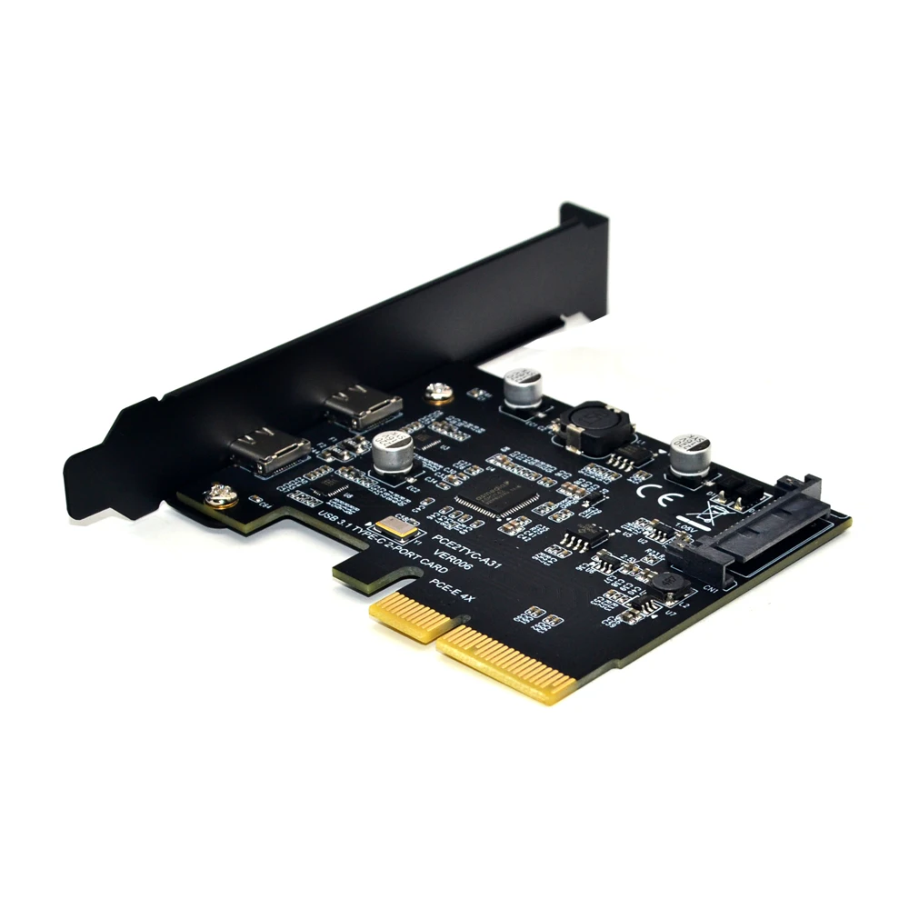 USB 3,1 PCIe PCI Express карты расширения PCI-E 4X USB 3,1 Gen2 10 Гбит/с 2-Порты и разъёмы USB C адаптер ASMedia ASM3142 Чипсет для настольного компьютера