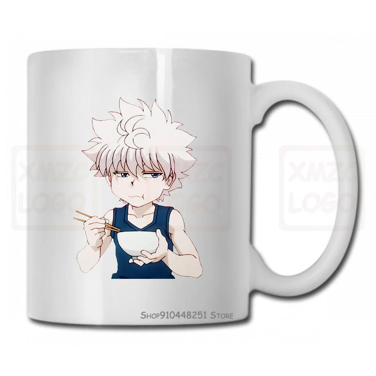 Милый Killua Zoldyck Hunter X Забавный мем манга бака отаку черная кружка чашка для женщин и
