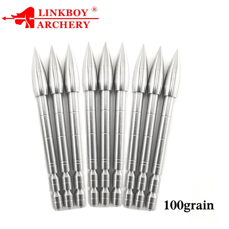 12 шт. Linkboy стрельба из лука ID4.2mm OD6.5mm вставка Broadheads 100gr стрелки вал Стрельба Из Лука
