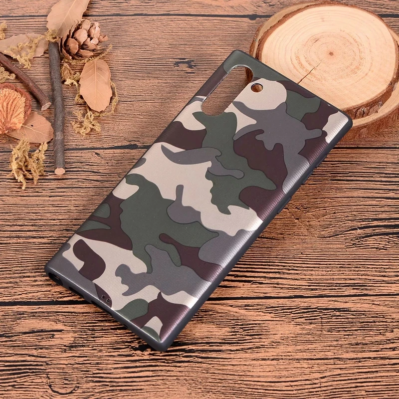 Камуфляжный Мягкий ТПУ чехол для samsung Galaxy Note 10 Note10 Pro для huawei P20 lite Nova 5 военный силиконовый Зеленый 100 шт