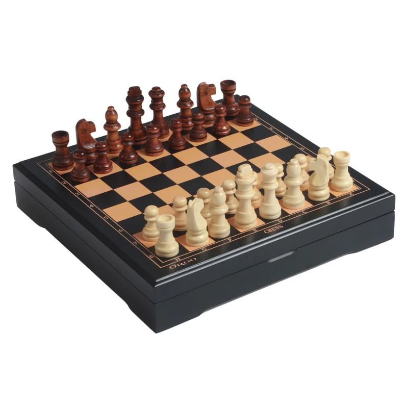 

High Quality Wood Chess Set 23.8*23.8cm Table Model Chessboard International Chess Classic Solid Wooden Chessman Board Game Gift