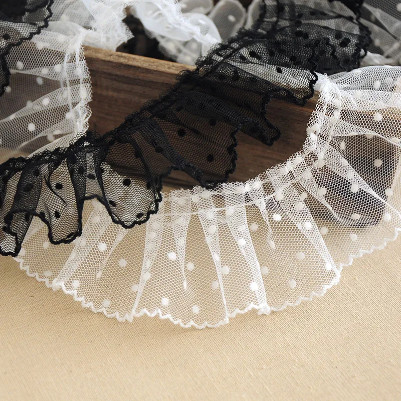 6CM Wide Modern Wavelet Pleated Mesh Yarn Three-dimensional Lace Dress Hair Accessories Boots Bag Pet Decoration 4 6CM Wide Modern Wavelet Pleated Mesh Yarn Three-dimensional Lace Dress Hair Accessories Boots Bag Pet Decoration 4