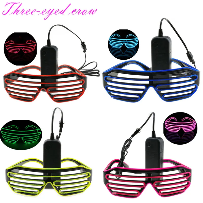 Новинка светодиодные очки с подсветкой мигающие светящиеся для ночных и