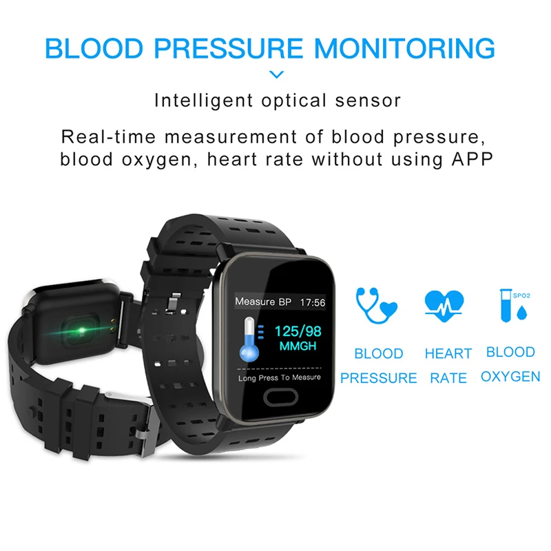 Men's Smart BINSSAW  Watches Heart Rate Monitor Wristband IP67 Waterproof Smart Wrist Watch Women Fitness Tracker Smartwatch+BOX