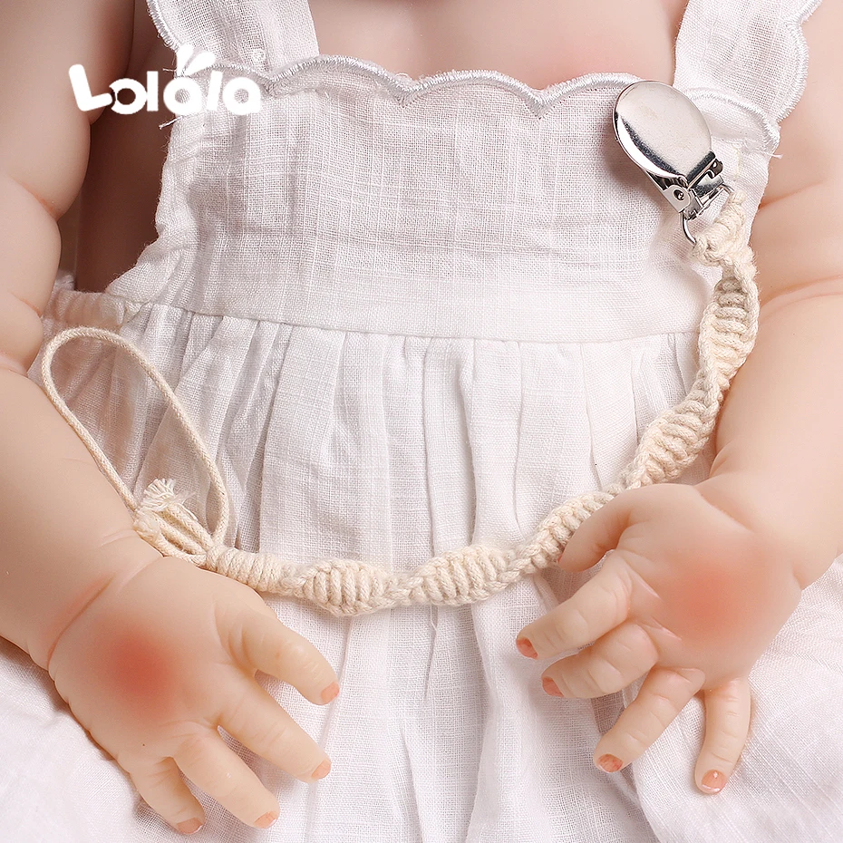 Простая винтажная вязанная крючком Соска-пустышка с клипсой, Детская Хлопковая цепочка с кисточками для новорожденных, Прорезыватель для зубов, жевательные зажимы для пустышки, ручная работа