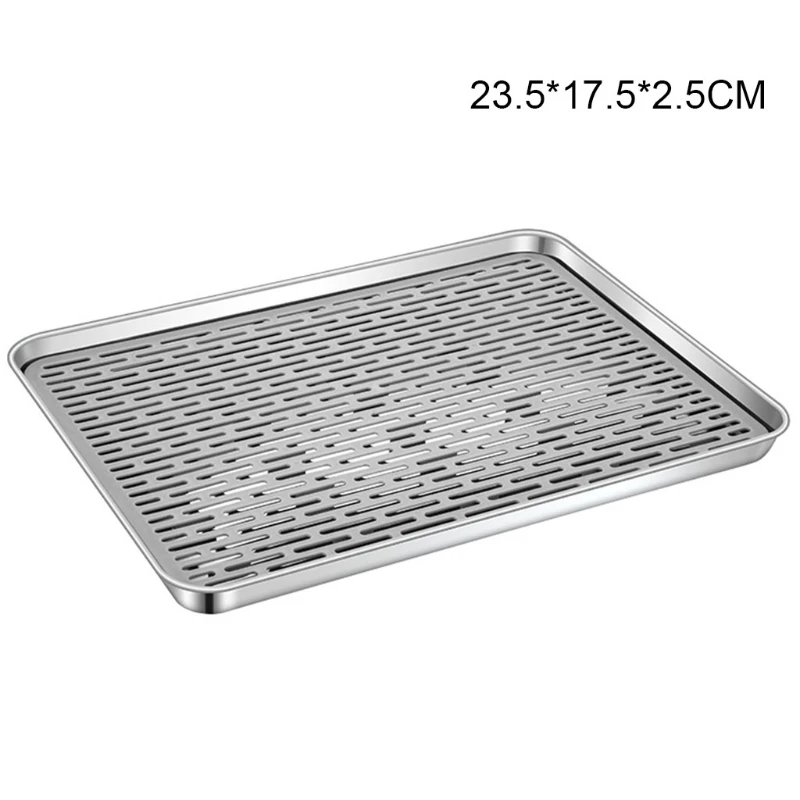 Drip Tray Catching Spills Leaks Stainless Steel Surface Draining Board for Refrigerators Air Conditioners Home Kitchen