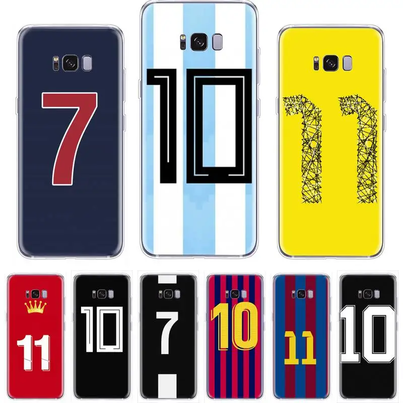 soccer number football DIY Printing Phone Case cover Shell For Samsung Galaxy S5 S6 S7 S8 S9 S10 S10e S20 edge plus lite | Мобильные