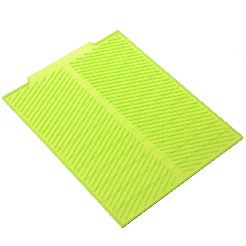 2 Colors Eco-friendly Silicone Drying Pad For Oven Microwave Refrigerator Dishwasher Kitchen Tableware Dish Mat 1 pc