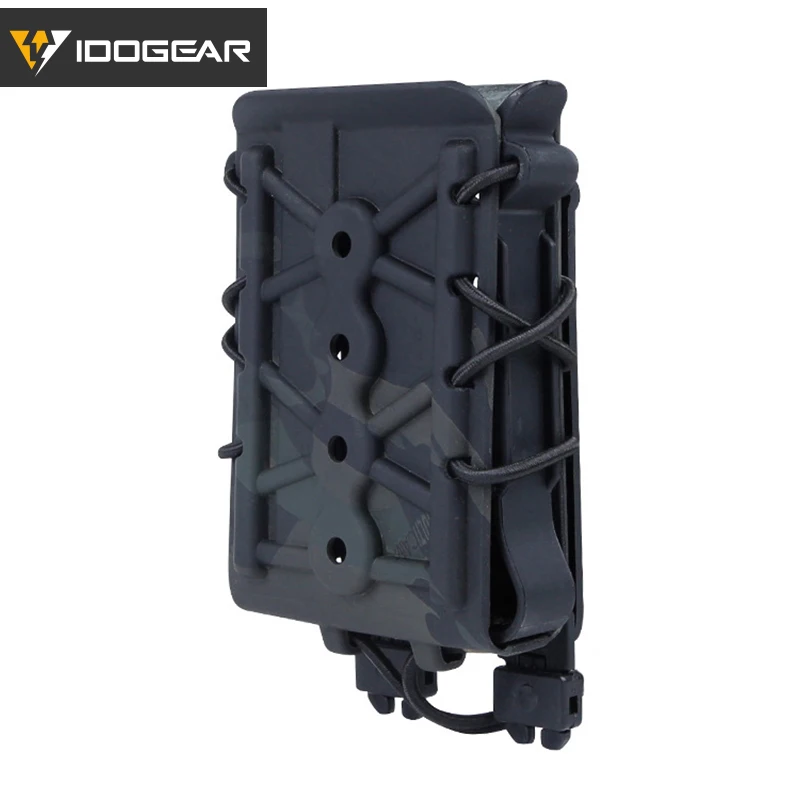 IDOGEAR Тактический Подсумок MOLLE Mag держатель винтовка подсумок 5,56 7,62 мм страйкбол кобура Fastmag 3560 - Цвет: MultiCam Black