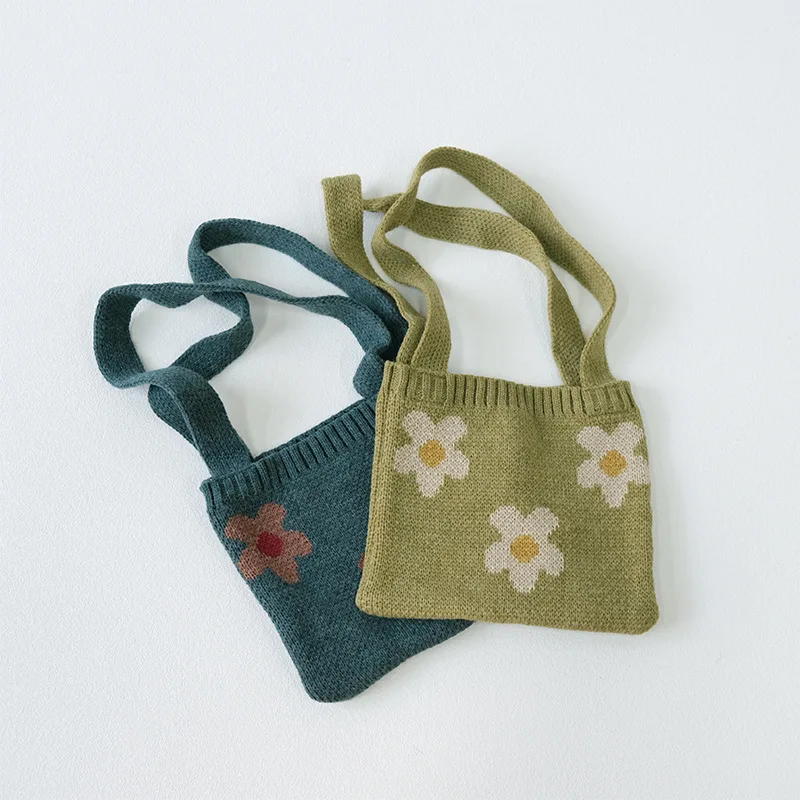 Ручной вязаный, шерстяной пряжи Детский кошелек для монет сумка осень-зима мягкие маленькие Сумки милый подарок для детей, сумка для хранения