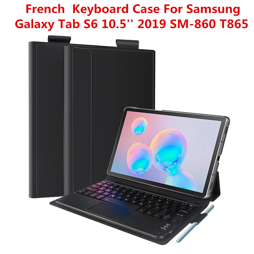 Чехол с французской клавиатурой для Samsung Galaxy Tab S6 10 5 дюймов 2019 SM-T860/T865 чехол из