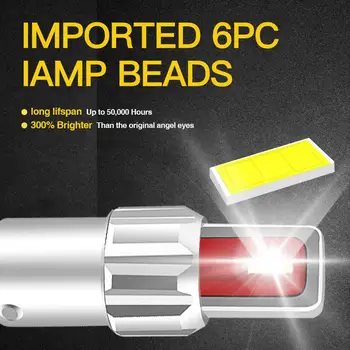 

2pcs for MINI R56 1156 BA15S P21W rear turn signal CANbus without error 6000K 3000K white yellow light 10W 6LED chip