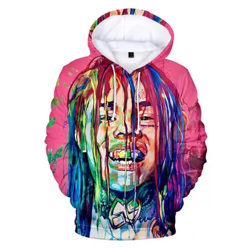 

New Rapper Tekashi69 6ix9ine Tekashi 69 Men /Women 3d Hoodies Sweatshirts Harajuku Hip Hop Pullover Hooded Jacket Funny Clothes