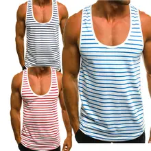 Летние мужские майки в полоску без рукавов, майки больших размеров, дышащие спортивные майки в Военном Стиле