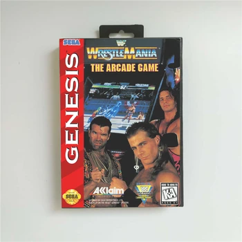 

WWF WrestleMania The Arcade Game - USA Cover With Retail Box 16 Bit MD Game Card for Sega Megadrive Genesis Video Game Console