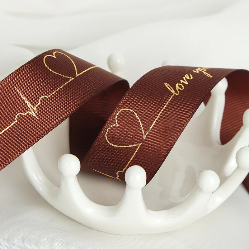 5/10m Satin Ribbon Bronzing Christmas Decorative tape DIY bow Bouquet Cake Gift Wrapping Sewing Products For Crafts Needlework satin ribbons ribbon decoration ribbon supplies
