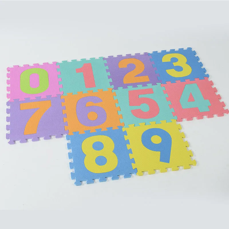 10 шт. детские коврики для игр, детские головоломки с цифрами, пенопластовые математики, образовательный коврик, игрушка, головоломка, пенопластовые коврики
