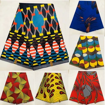 

Beautiful flower pattern 6 yards African painting Java wax fabric batik wax textile 100% cotton for party dress!OT-3039