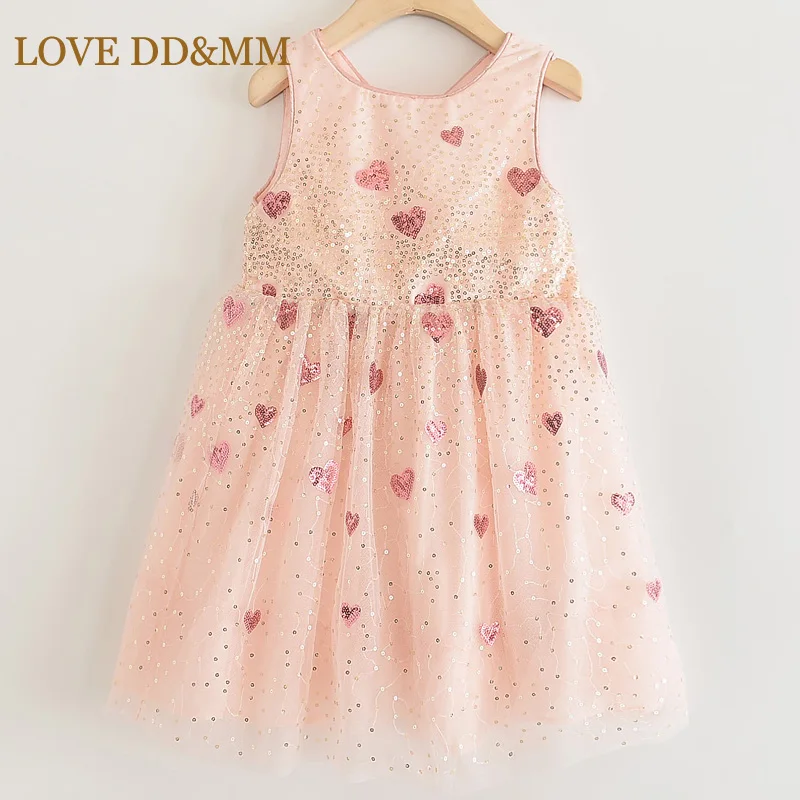 Платья для девочек LOVE DD &amp MM Новинка лета 2022 детская одежда Сетчатое милое платье