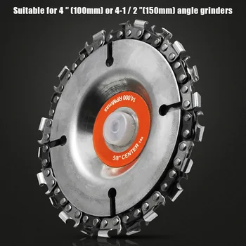 

102mm/4 Inch Woodworking Carving Disc Grinder Chain Disc Wheel for Saw Angle Grinder JDH99