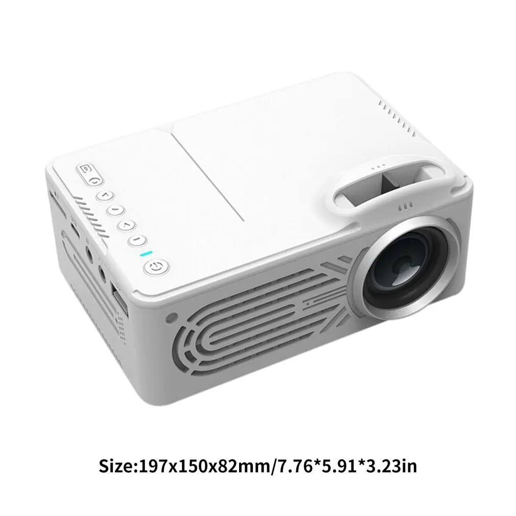 814 мини микро портативный домашний проектор развлекательный поддерживает 1080P Hd мобильный телефон подключение проектор белого цвета
