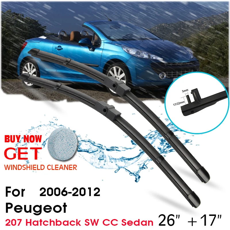 CarWiperBladeFrontWindowWindshieldRubberSiliconRefillWipers