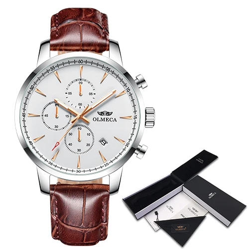 White Dial For Men OLMECA мужские часы Топ бренд Роскошные спортивные военные водонепроницаемые часы наручные часы оздоровительный Германий каменные часы для мужчин и женщин - Цвет: White Dial For Men